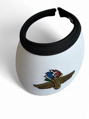 NWOT Indianapolis Speedway White Visor with Embroidered Crest